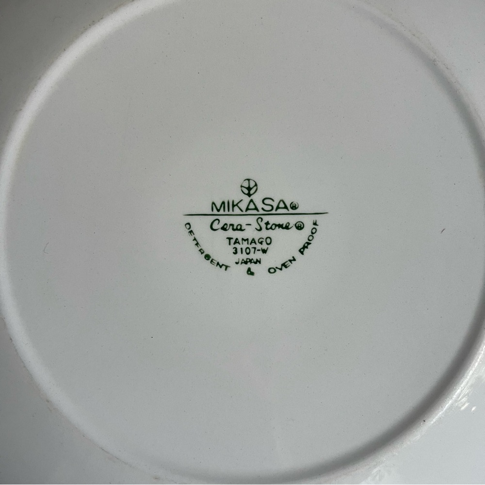 Vintage MCM Mikasa Cera-Stone Tamago 10.5" Dinner Plates Rooster Retro - Picture 5 of 7